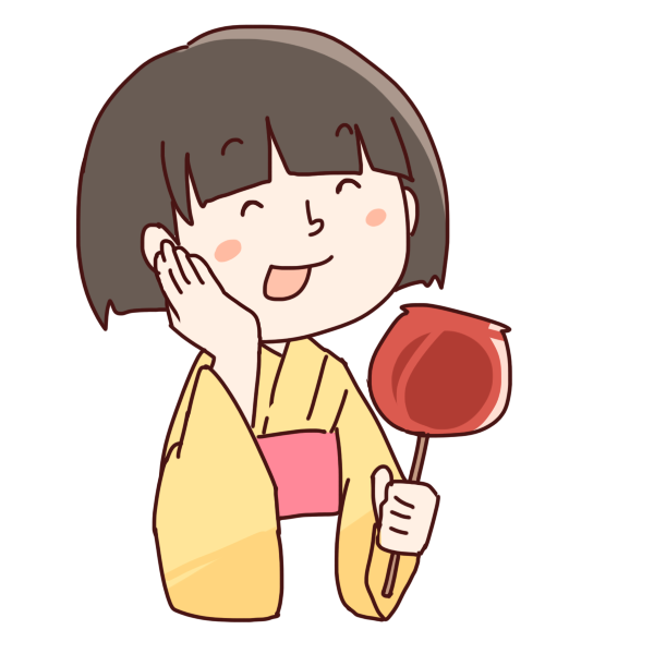 りんごあめ美味しい のイラスト かわいいフリー素材が無料のイラストレイン