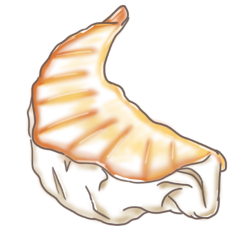 高まるぅ 餃子のフリーイラスト ぴぴ