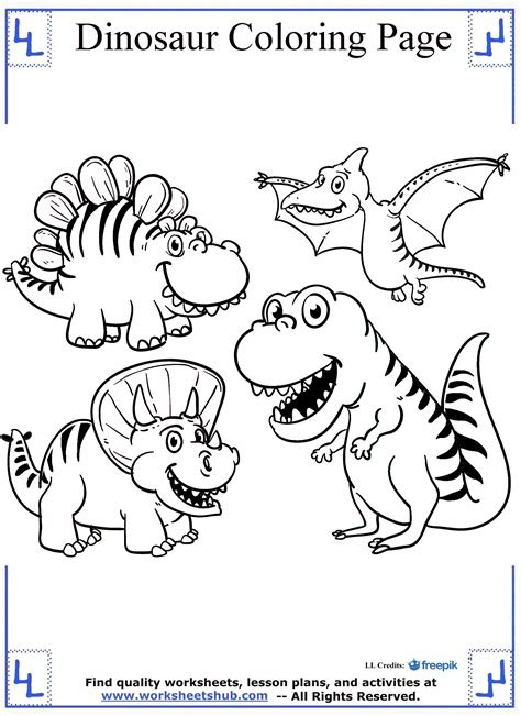  dinosaur coloring sheet printable