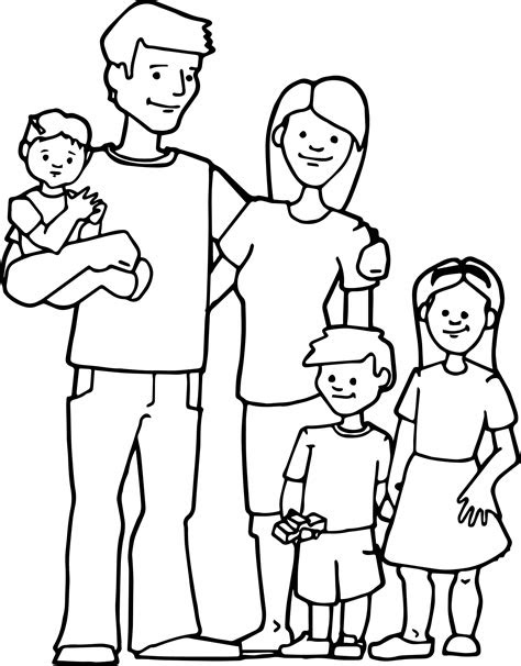  family coloring worksheet for kindergarten coloring worksheets