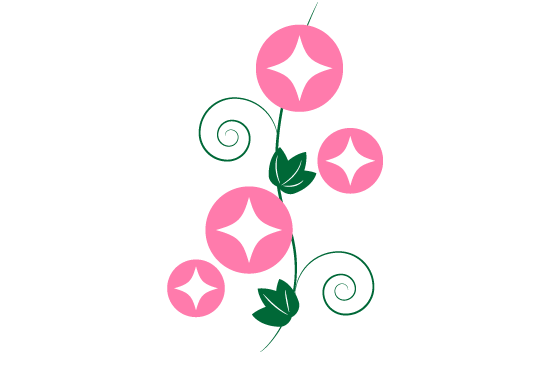 Illustratorでシンプルな朝顔を作る 和素材作り Japanese Style Web Design いろはクロス