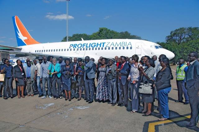 Proflight Zambia's Inaugural B737 flight