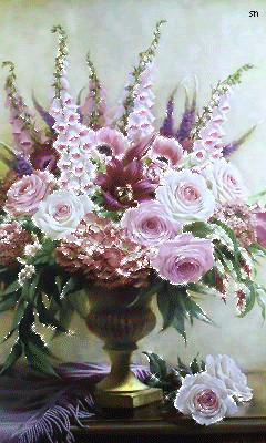 Прекрасный букет цветов в вазе