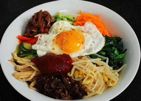 bibimbap mixed rice  vegetables recipe maangchi
