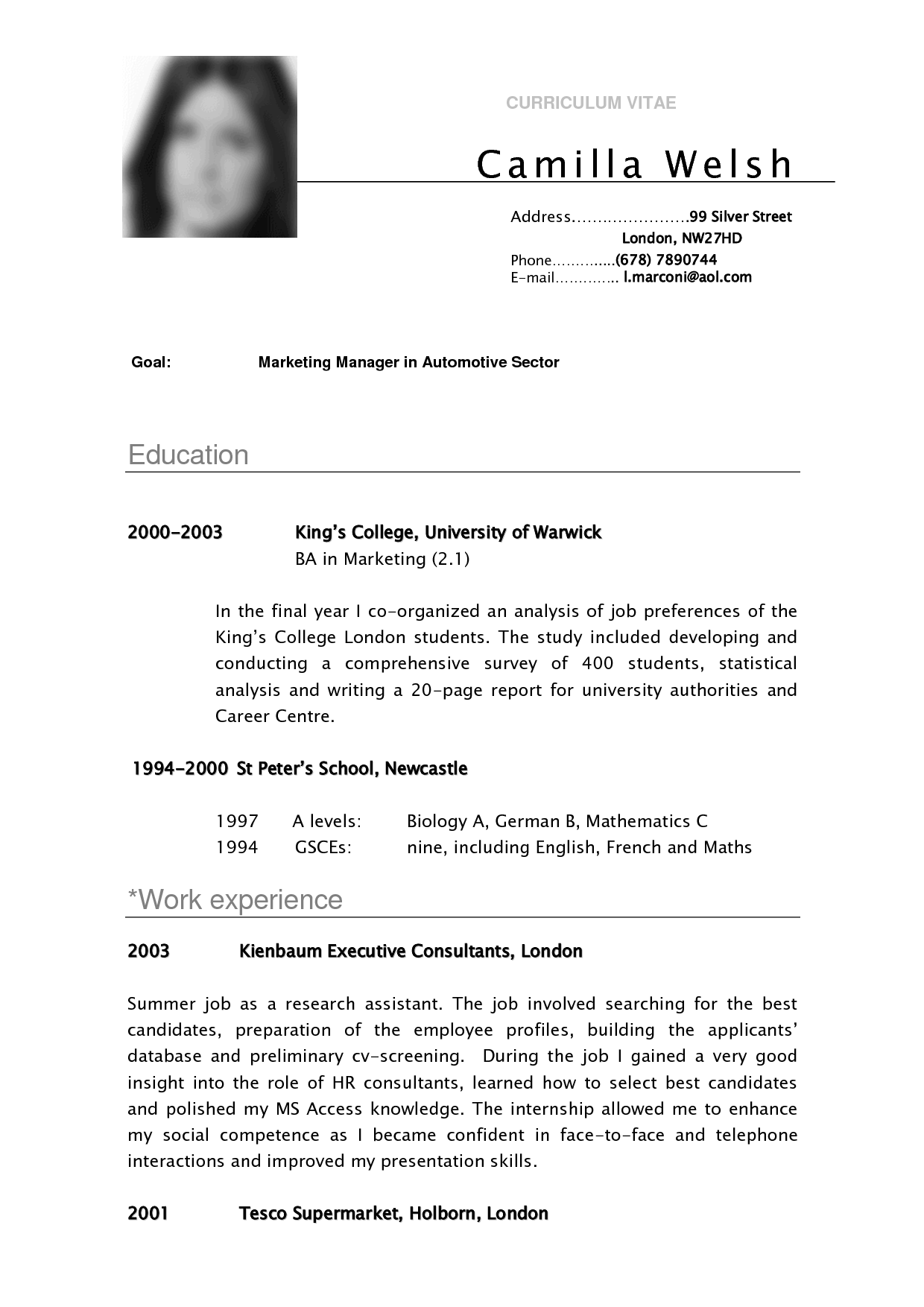 Curriculum vitae ireland examples - laboite-cv.fr