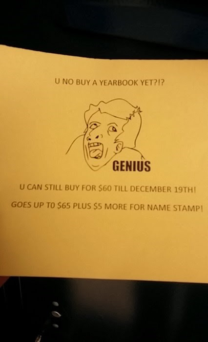 Don't Be a Genius, Buy a Yearbook
