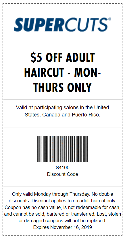Supercuts Printable Coupon
