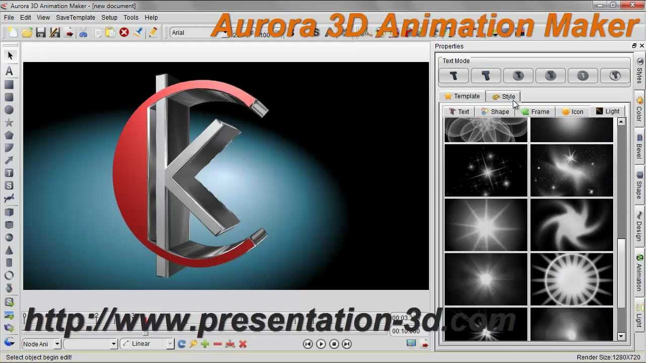 3D Animation Software | Text and Logo Animation Demo | Aurora3D Software - YouTube
