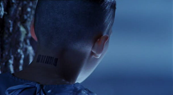 barcode tattoo neck. arcode tattoo on neck. arcode tattoo. arcode tattoo