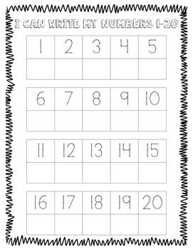 Help your child practice counting, identifying, tracing, and writing number 1 with this printable worksheet. write numbers 1 20 by hope in kinder teachers pay teachers