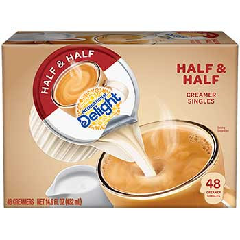 International Delight Half Half Liquid Coffee Creamer 0 44 Oz Single Serve Cups 48 Bx Wb Mason