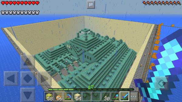 海底神殿の解体作業が開始されました のんびりマイクラpe