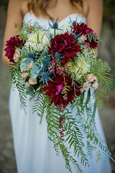 Fall Wedding Bouquets With Blue