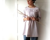 Women's pleated blouse, japanese style top, cotton pleated shirt. Sizes US 2, 4, 6. Made to order. - arch190
