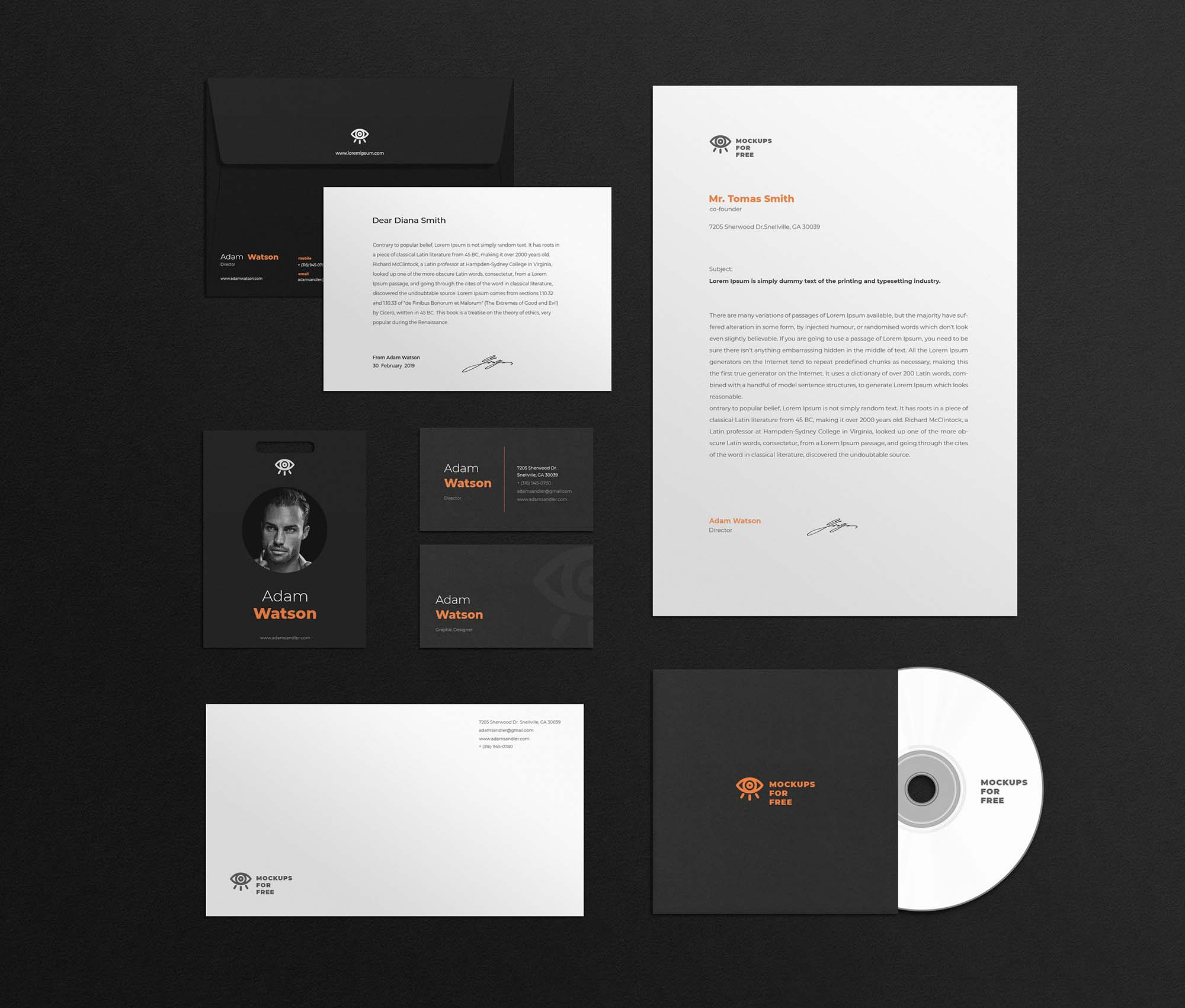 Download Free Corporate Identity Mockup (PSD)
