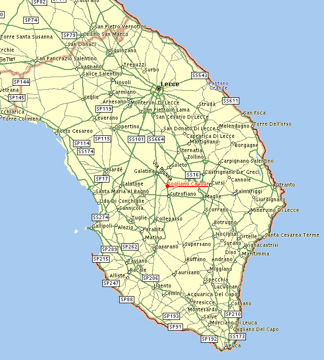 Salento Cartina Geografica