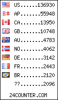 visitors by country counter