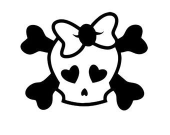 Download Girly Skull Stencil Download - ClipArt Best
