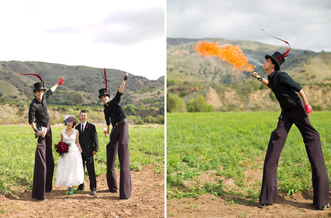 circus wedding portraits