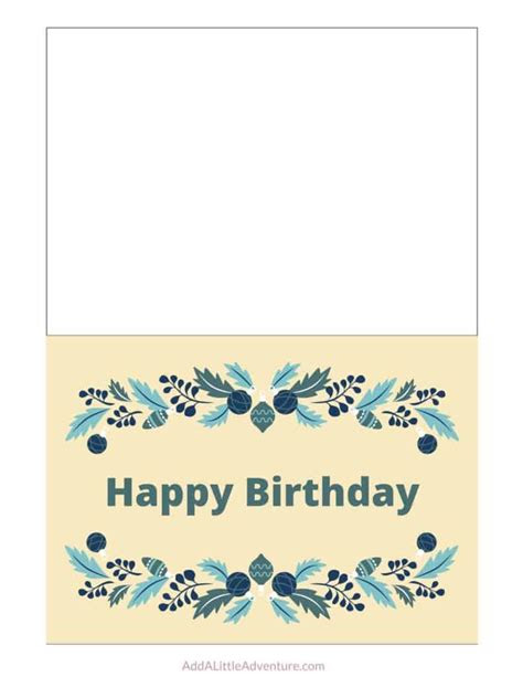 Perfect idea for a last minute card when you need something in a hurry. printable happy birthday cards add a little adventure