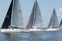 J/120s start Annapolis to Newport Race