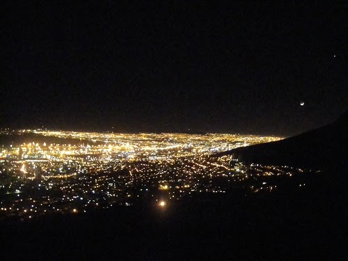 Cape Town before the sunrise from Table Mountain, Cape Town, South Africa