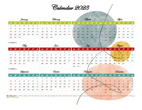  printable yearly 2023 calendar with holidays premium template 2661