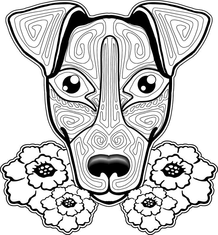 Dogs Coloring Pages Difficult Adult - Coloring Home