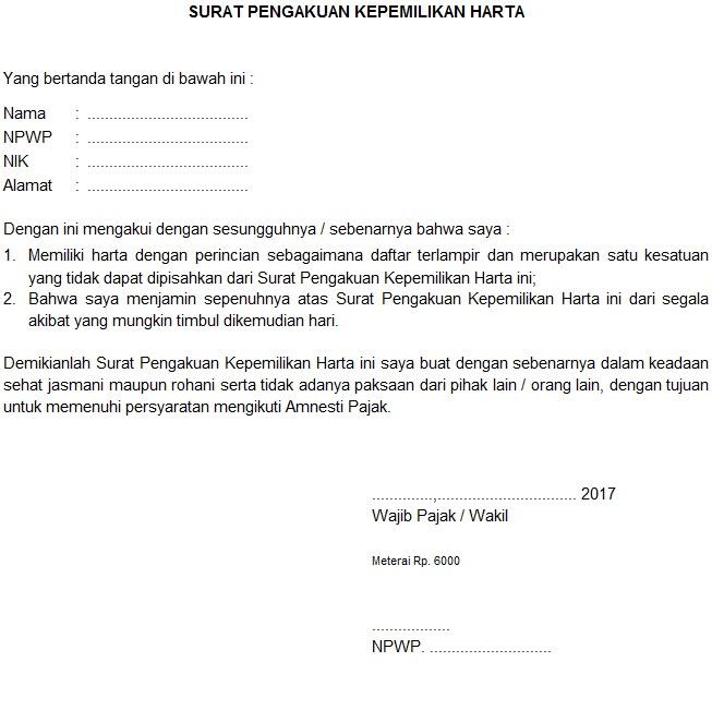Contoh Surat Perlantikan Pentadbir Harta