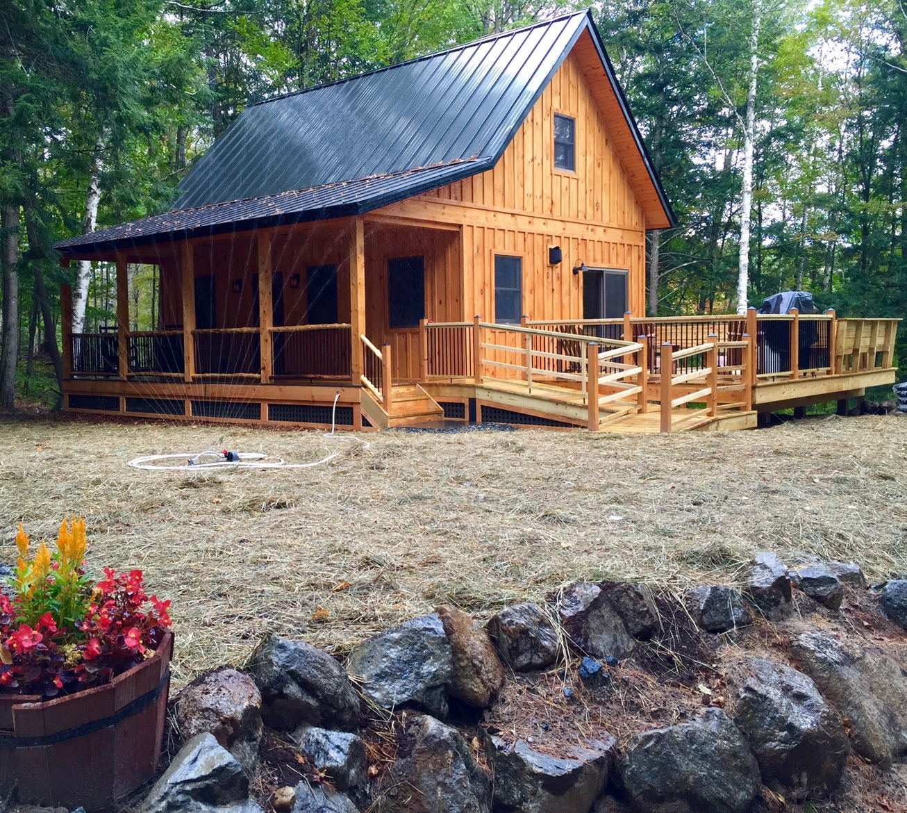 Adirondack Cabin Plans, 20'x32' with Cozy Loft and Front ...