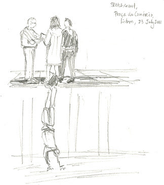 At Praca do Comercio, Lisbon, Portugal