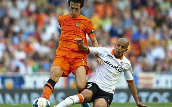 RUBEN PARDO SOFIANNE FEGHOULI VALENCIA REAL SOCIEDAD MESTALLA LIGA BBVA