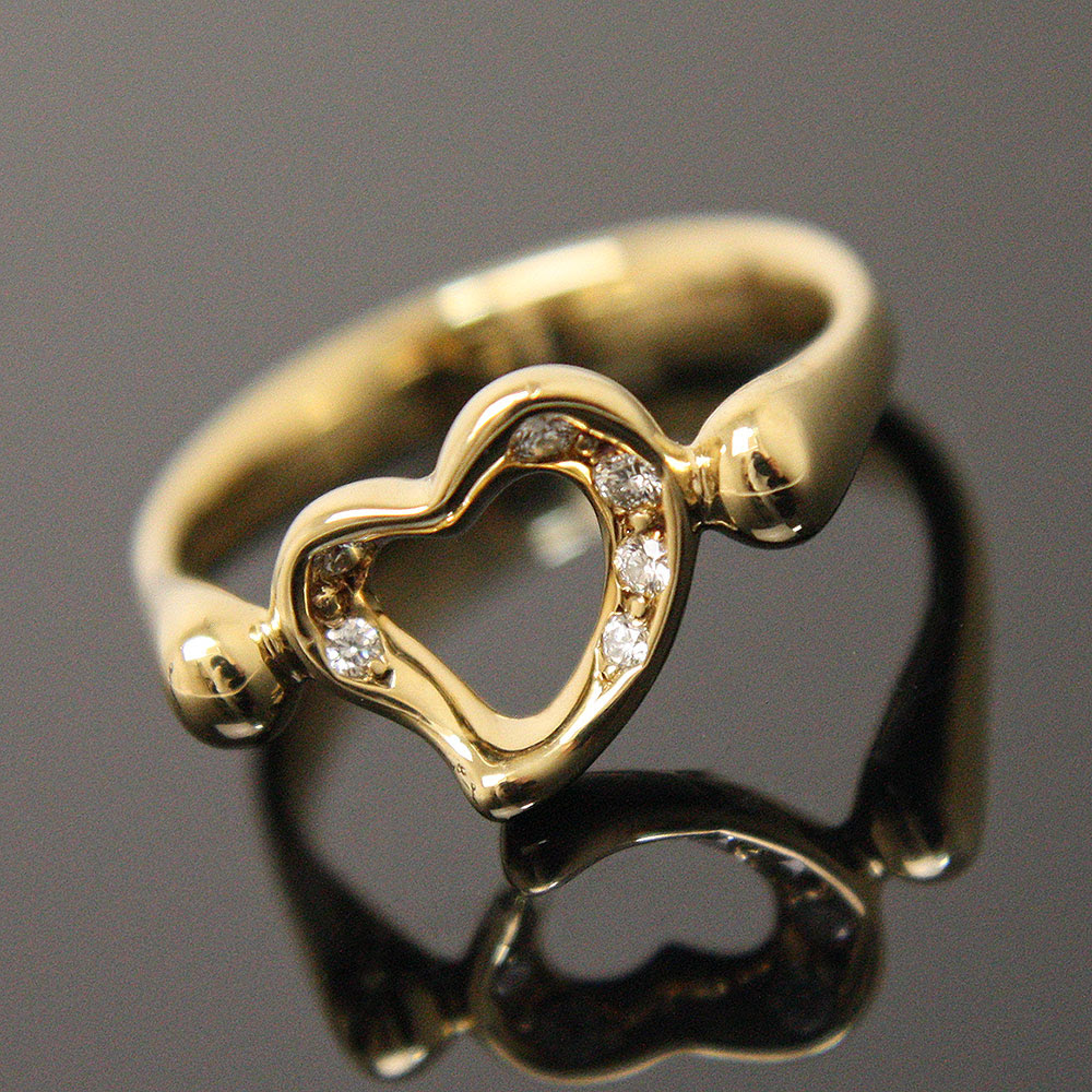美品 リング オープンハート ティファニー エルサ ペレッティ 18k エルメス リング ティファニー 750 7号 ブランドシティ Brandcity 夏 ゴールド セール 6pダイヤモンド 同時エントリーでポイント最大19倍 正規品 サマー プレゼント ギフト 業界最安値挑戦中 の