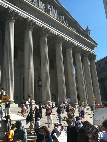 Gathering on the State Court House steps