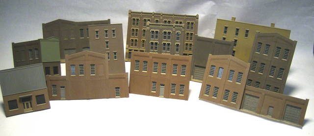 Printable N Scale Backdrop Buildings