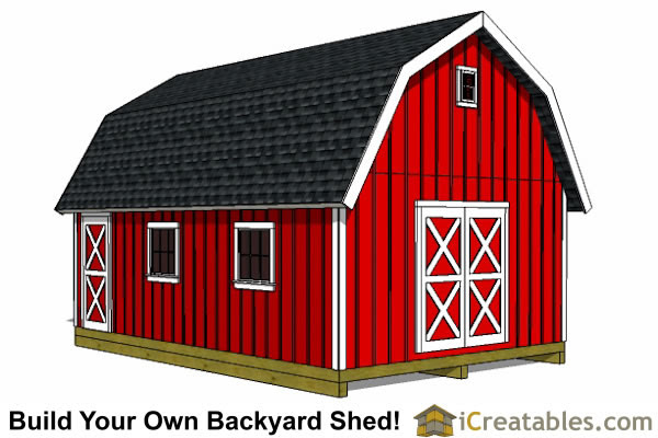 Gambrel shed plans 16x24 | jump to next level