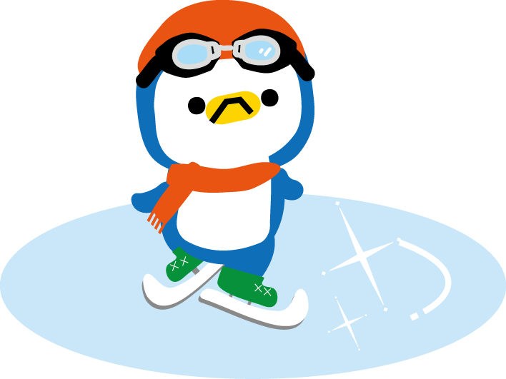夏と冬のペンギンのイラスト 無料イラスト