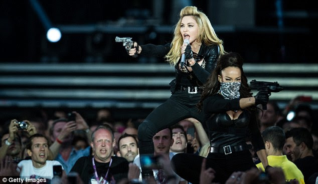 Up close and personal: Fans who had paid enough got to stand in the Golden Circle and get close to their idol