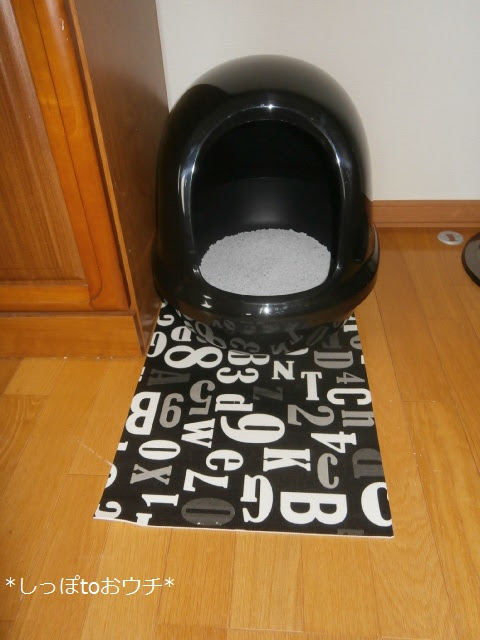 猫砂飛び散り問題 ダイソーのマットで対策 しっぽtoおウチ A Tail And House
