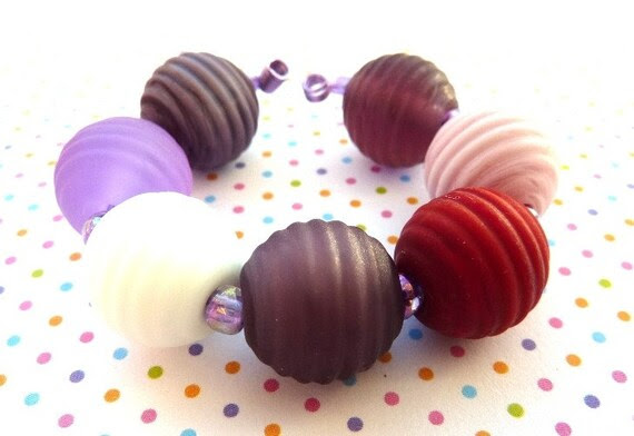 All my glass beads are handmade by myself in my home studio (torch porch!) at the foot of the beautiful Malvern Hills in Worcestershire, England.
