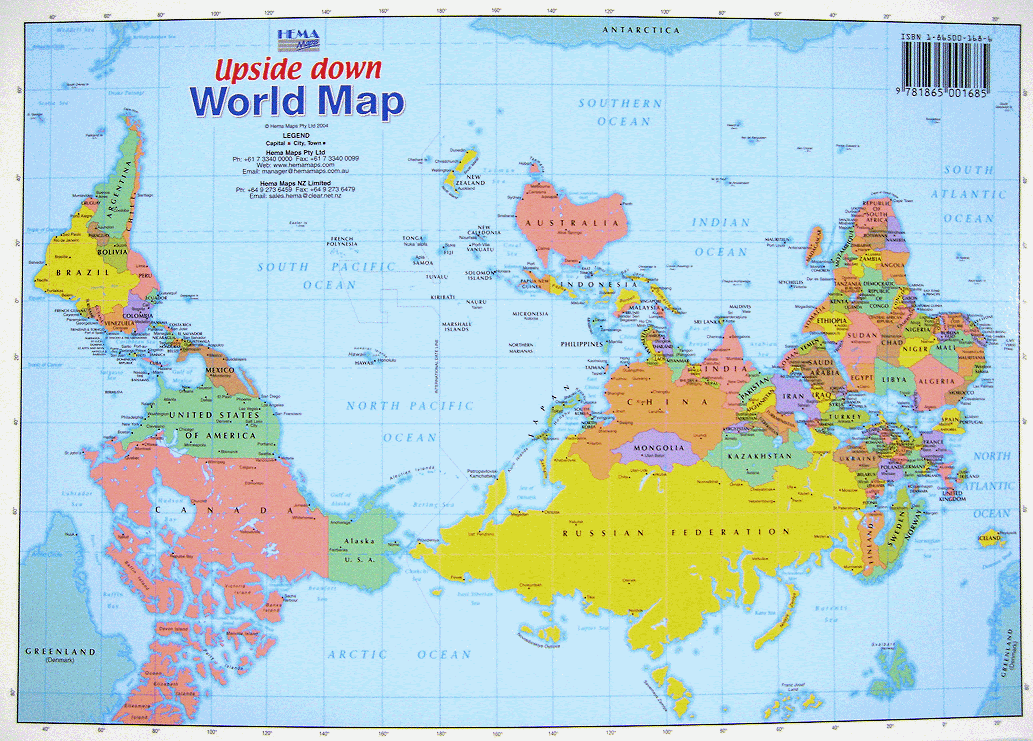 World Map With Countries And Oceans. Countries, continents, oceans