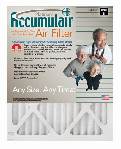 30x36x2 (Actual Size) Accumulair Platinum 2-Inch Filter (MERV 11) (2 Pack)
