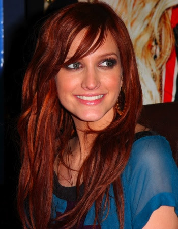 ashlee simpson hair red