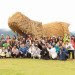Wara art, Wara art festival, Niigata, Niigata Prefecture, dinosaur art, straw sculptures, Niigata straw sculptures, recycled straw art, straw art, Uwasekigata Park