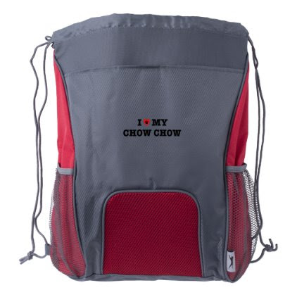 I Heart My Chow Chow Drawstring Backpack