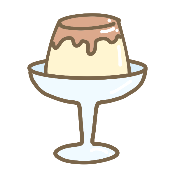 プリンのイラスト かわいいフリー素材が無料のイラストレイン