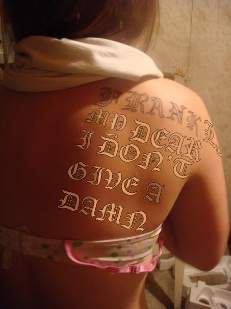 Sister's Ridiculous Tattoo. Aigis - Putting the 'ai' back in 'bloodstain'.