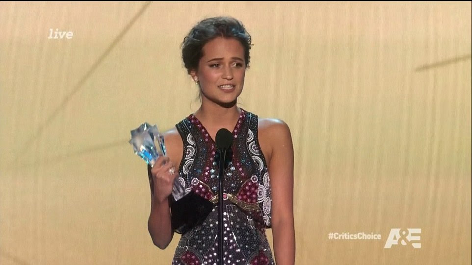 Alicia Vikander was the Critics Choice for Best Supporting Actress for The Danish Girl