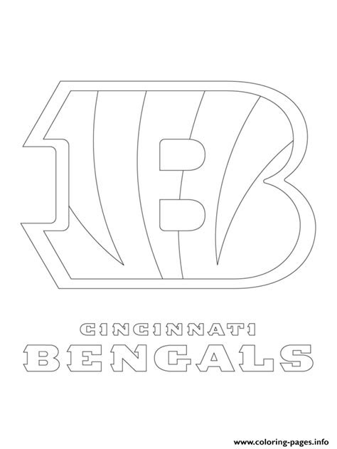 cincinnati bengals logo football sport coloring pages
