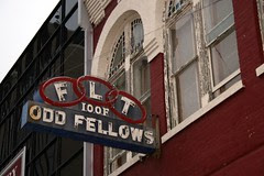 another angle on odd fellows neon sign